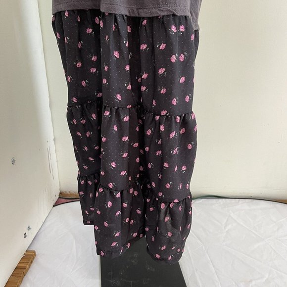 NWT ASOS Distressed T-Shirt Maxi Dress Womens sz 6 Cotton Knit Floral Stretch - Picture 5 of 12